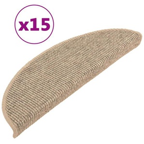 vidaXL Selbstklebende Treppenmatten 15 Stk. 56x17x3 cm Dunkelbeige