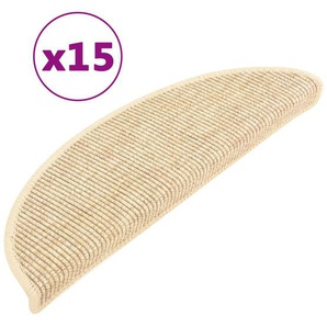 vidaXL Selbstklebende Treppenmatten 15 Stk. 56x17x3 cm Hellbeige