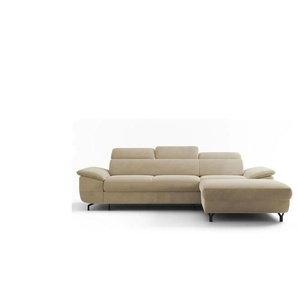 Selsey Ecksofa mit Schlaffunktion Lambo ¦ beige ¦ Maße (cm): B: 268 H: 98