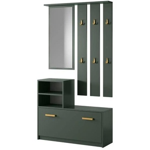 Selsey Garderobenset ¦ grün ¦ Maße (cm): B: 85 H: 160