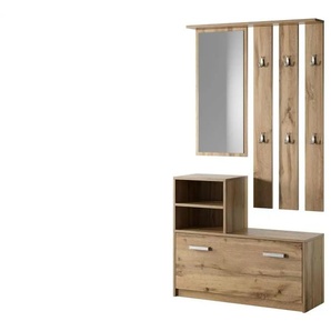 Selsey Garderobenset   ¦ holzfarben ¦ Maße (cm): B: 85 H: 160