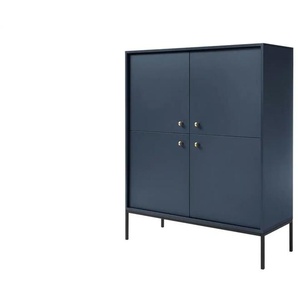 Selsey Highboard   ¦ blau ¦ Maße (cm): B: 103,5 H: 125,5