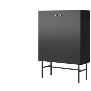 Selsey Highboard   ¦ schwarz ¦ Maße (cm): B: 93,2 H: 131,7