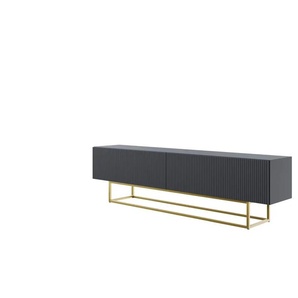 Selsey Lowboard - schwarz - Materialmix - 175 cm - 46,5 cm | Möbel Kraft