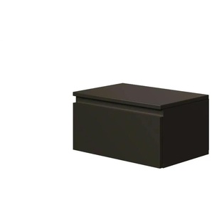 Selsey Nachtkommode hängend - schwarz - Materialmix - 48,4 cm - 25,4 cm | Möbel Kraft