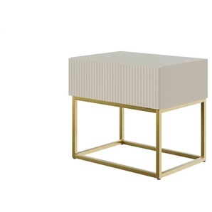 Selsey Nachtkommode mit Kufengestell - beige - Materialmix - 50 cm - 44 cm | Möbel Kraft