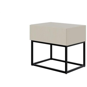 Selsey Nachtkommode mit Kufengestell - beige - Materialmix - 50 cm - 44 cm | Möbel Kraft