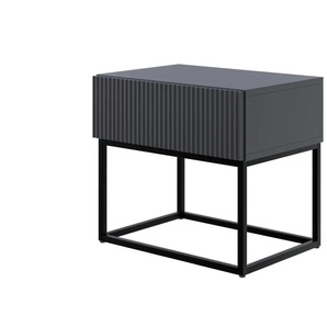 Selsey Nachtkommode mit Kufengestell Veldio ¦ schwarz ¦ Maße (cm): B: 50 H: 44