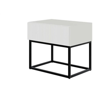 Selsey Nachtkommode mit Kufengestell Veldio ¦ weiß ¦ Maße (cm): B: 50 H: 44