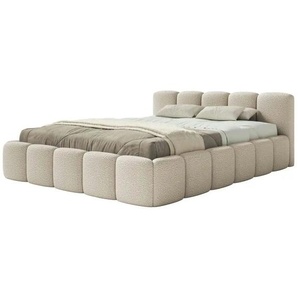 Selsey Polsterbett in Bouclé Cloudy Low ¦ beige ¦ Maße (cm): B: 160 H: 72