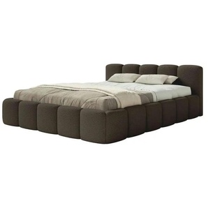 Selsey Polsterbett in Bouclé Cloudy Low ¦ braun ¦ Maße (cm): B: 180 H: 72