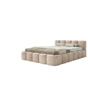 Selsey Polsterbett in Velours Cloudy Low ¦ beige ¦ Maße (cm): B: 160 H: 72