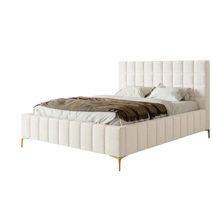 Selsey Polsterbett mit Bettkasten - creme - Materialmix - 180 cm - 126 cm | Möbel Kraft