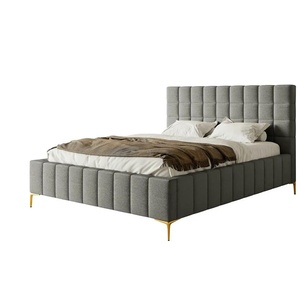 Selsey Polsterbett mit Bettkasten Szejlo ¦ grau ¦ Maße (cm): B: 200 H: 126