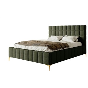 Selsey Polsterbett mit Bettkasten Szejlo ¦ grün ¦ Maße (cm): B: 200 H: 126