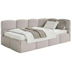 Selsey Polsterliege mit Bettkasten Cloudy ¦ beige ¦ Maße (cm): B: 220 H: 88