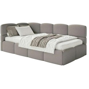 Selsey Polsterliege mit Bettkasten Cloudy ¦ grau ¦ Maße (cm): B: 220 H: 88