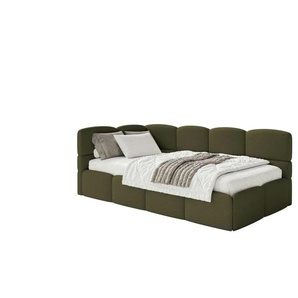 Selsey Polsterliege mit Bettkasten Cloudy ¦ grün ¦ Maße (cm): B: 220 H: 88