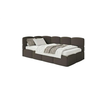 Selsey Polsterliege mit Matratze und Bettkasten Cloudy ¦ braun ¦ Maße (cm): B: 220 H: 88