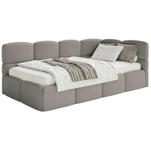 Selsey Polsterliege mit Matratze und Bettkasten Cloudy ¦ grau ¦ Maße (cm): B: 220 H: 88