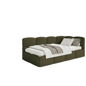 Selsey Polsterliege mit Matratze und Bettkasten Cloudy ¦ grün ¦ Maße (cm): B: 220 H: 88