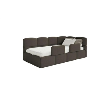 Selsey Polsterliege mit Matratze und Rausfallschutz Cloudy ¦ braun ¦ Maße (cm): B: 220 H: 88