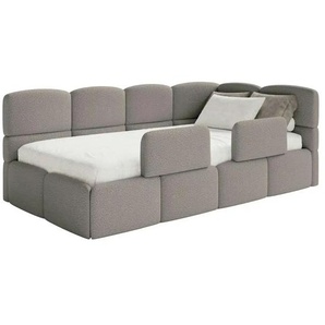 Selsey Polsterliege mit Matratze und Rausfallschutz Cloudy ¦ grau ¦ Maße (cm): B: 220 H: 88