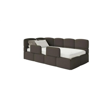 Selsey Polsterliege mit Rausfallschutz Cloudy ¦ braun ¦ Maße (cm): B: 220 H: 88