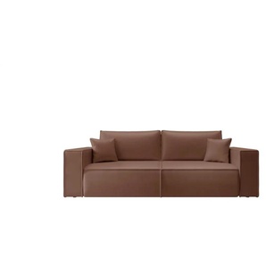 Selsey Schlafsofa  Farese Cuero ¦ braun ¦ Maße (cm): B: 257 H: 86