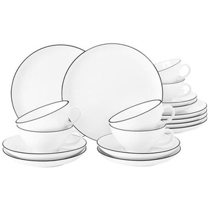 Seltmann Lido Black Line tea service 18 parts