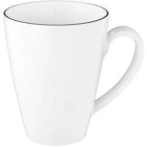 Seltmann Weiden Kaffeebecher Lido Black Line - weiß - Porzellan - 12 cm - 9 cm | Möbel Kraft