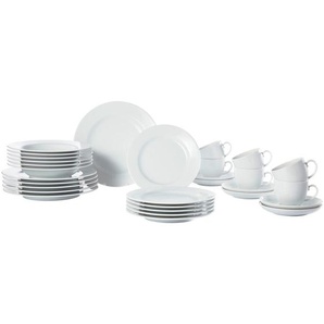 Seltmann Weiden Kombiservice Rondo, Weiß, Keramik, 30-teilig, Uni, 210 ml,210 ml, Essen & Trinken, Geschirr, Geschirr-Sets, Kombiservice