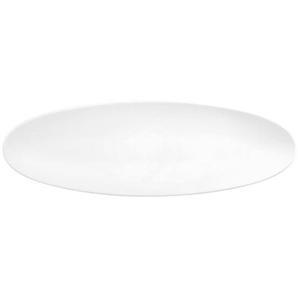 Seltmann Weiden Servierplatte, Weiß, Keramik, Uni, oval, 14x44 cm, Tischkultur & Servieren, Servierplatten