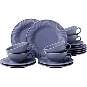 Seltmann Weiden Teeservice Geschirr-Set, 18 Teile, Beat, klein (18-tlg), 6 Personen, Porzellan, Tassen, Untertassen, Teller, Made in Germany, 18 Teile, für 6 Personen