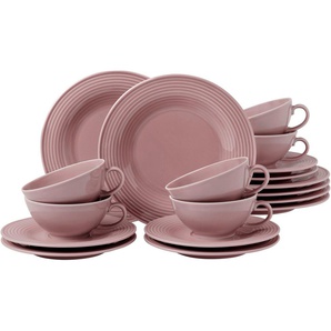 Seltmann Weiden Teeservice Geschirr-Set, 18 Teile, Beat, klein (18-tlg), 6 Personen, Porzellan, Tassen, Untertassen, Teller, Made in Germany, 18 Teile, für 6 Personen