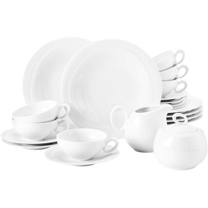 Seltmann Weiden Teeservice Geschirr-Set Trio (20-tlg), 6 Personen, Porzellan, Geschirr-Set, Teeservice, Made in Germany, 20 Teile, für 6 Personen
