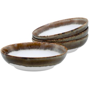 Serie Cascade Bowls, 4-Teiliges Geschirrset, Poke Bowl Set Aus Steinzeug