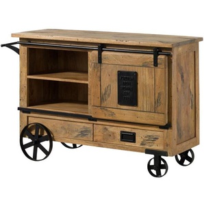 Serviertisch Mango 120x45x85 natur lackiert railway 197