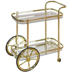 Servierwagen Buddina I 69 x 75 x 43cm Messing/Messing