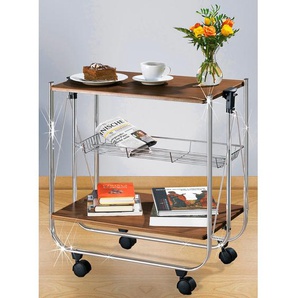 Servierwagen Dinett Deluxe 68 x 70 x 41cm Braun/Nussbaum Dekor