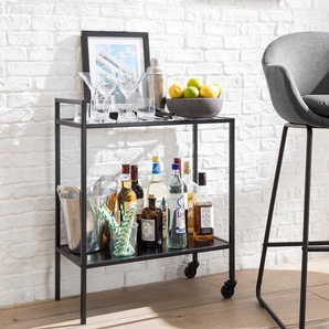 Servierwagen Enmore 60 x 75 x 30cm Schwarz