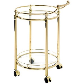 Servierwagen   Halver  ¦ gold ¦ Maße (cm): B: 59 H: 79 T: 49.0