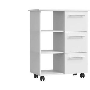 Servierwagen - weiß - Materialmix - 68 cm - 85 cm | Möbel Kraft