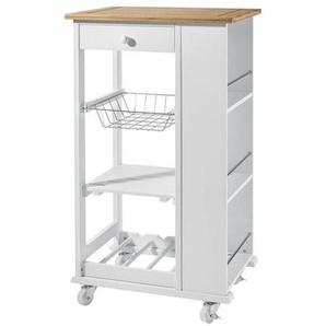 Servierwagen   ¦ weiß ¦ Maße (cm): B: 50 H: 86