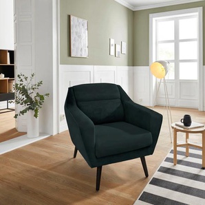 Sessel ANDAS Bille Gr. Samtoptik, B/H/T: 87 cm x 86 cm x 90 cm, grün Einzelsessel Lounge-Sessel Lounge-Gartenmöbel Sessel