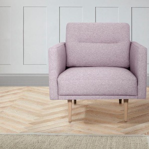 Sessel ANDAS Brande Gr. Struktur fein, B/H/T: 80 cm x 78 cm x 86 cm, rosa (rose) andas in skandinavischem Design, verschiedene Farben verfügbar