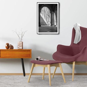 Sessel ANDAS Egense Gr. Samtoptik, Sessel mit Hocker, B/H/T: 71 cm x 90 cm x 87 cm, rot (dunkelrot) andas wahlweise mit oder ohne Hocker