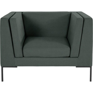 Sessel ANDAS Frode Gr. Flachgewebe, B/H/T: 119 cm x 82 cm x 97 cm, grün Einzelsessel Lounge-Sessel Lounge-Gartenmöbel mit eleganten Metallfüßen