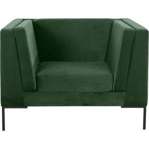 Sessel ANDAS Frode Gr. Samtvelours, B/H/T: 119 cm x 82 cm x 97 cm, grün (dunkelgrün) Einzelsessel Lounge-Sessel Lounge-Gartenmöbel