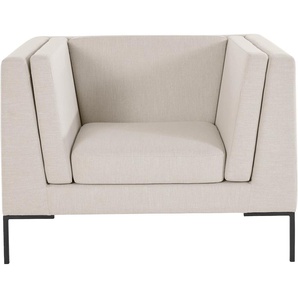 Sessel ANDAS Frode Gr. Struktur, B/H/T: 119 cm x 82 cm x 97 cm, beige (natur) Einzelsessel Lounge-Sessel Lounge-Gartenmöbel mit eleganten Metallfüßen